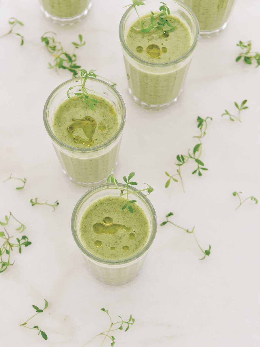 Watercress and celery shots